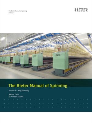 cover image of Rieter Manual of Spinning--Volume 4